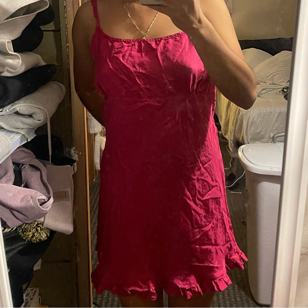 Pink mini dress